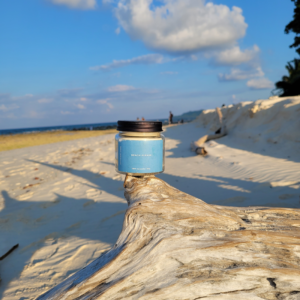 Beach Please <br> <span style="color: #7F7F7F; font-size: 0.9em; font-weight: 400;"> Ocean Mist + Sea Salt + Coconut + White Tea + Lemon </span>